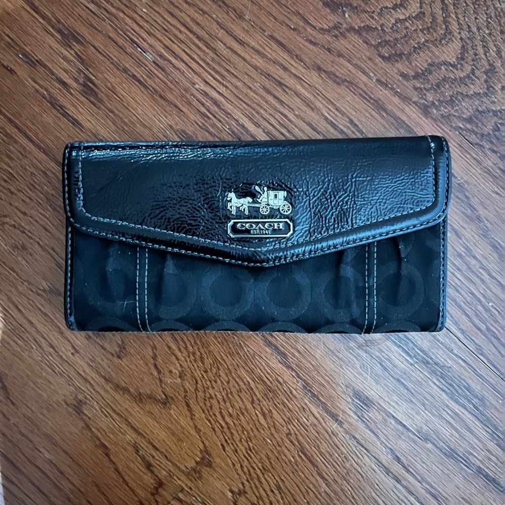 Coach Madison Op Art wallet Black/Lilac